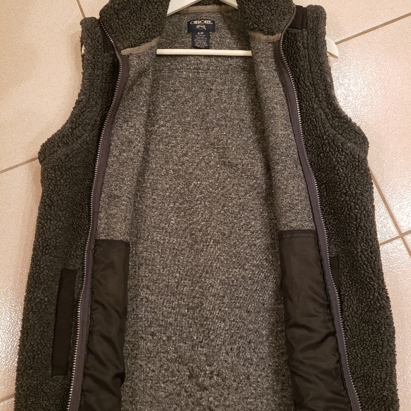 Charcoal Grey Fleece Vest, Cherokee, size S - Picture 3 of 5